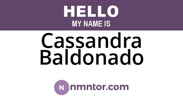 Cassandra Baldonado