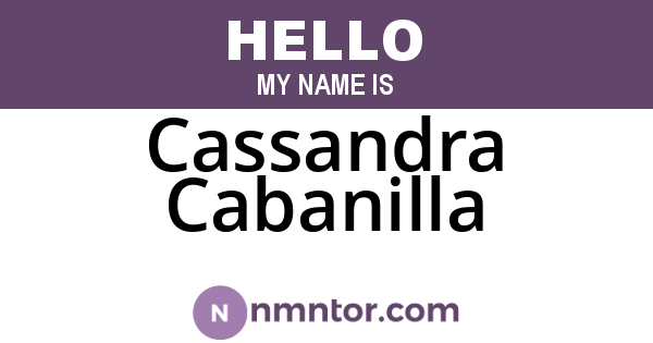 Cassandra Cabanilla
