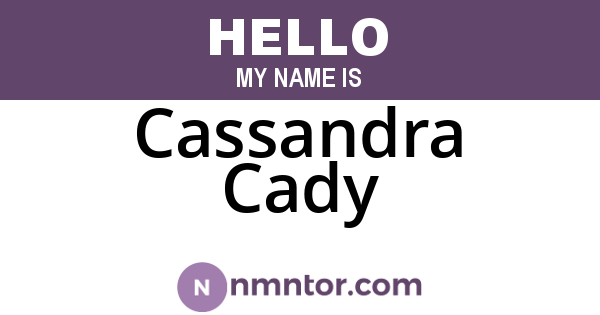 Cassandra Cady