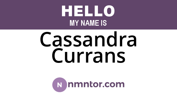 Cassandra Currans