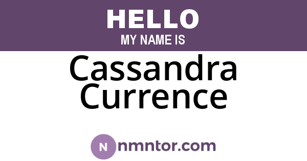 Cassandra Currence