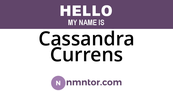 Cassandra Currens