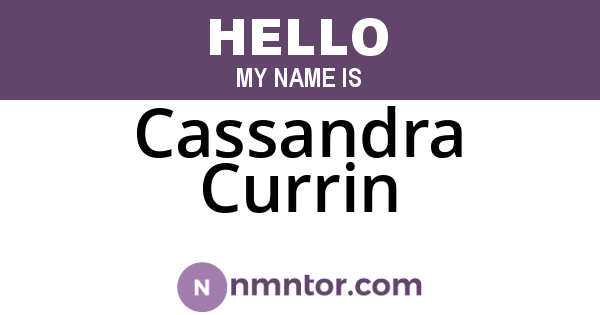 Cassandra Currin