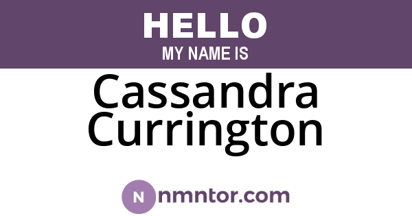 Cassandra Currington