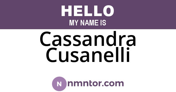 Cassandra Cusanelli