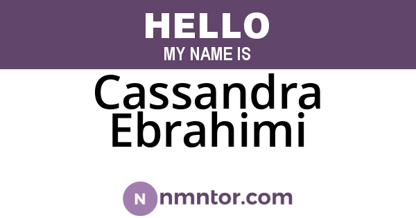 Cassandra Ebrahimi