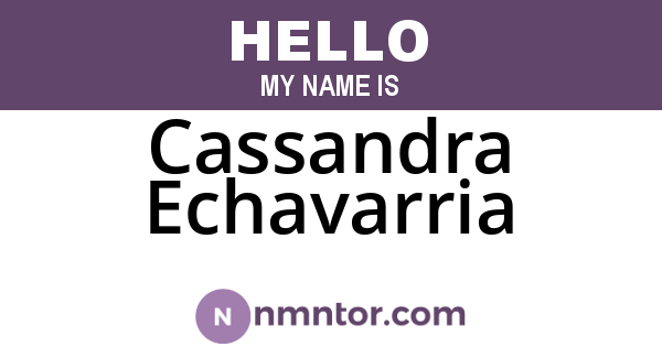 Cassandra Echavarria