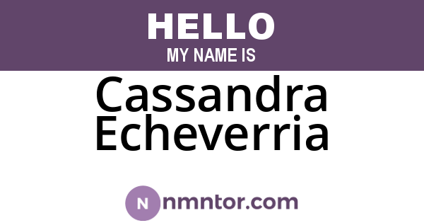 Cassandra Echeverria