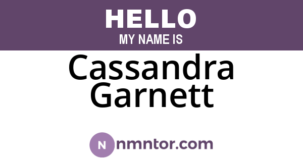 Cassandra Garnett