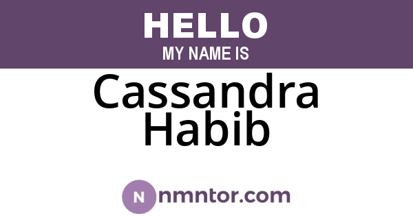 Cassandra Habib