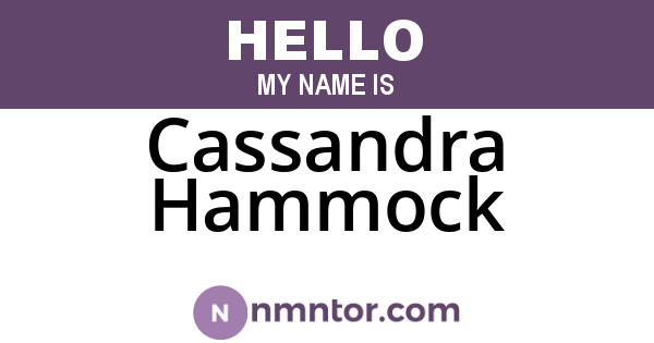 Cassandra Hammock
