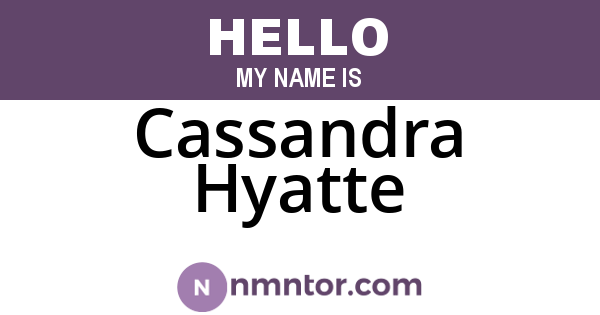 Cassandra Hyatte