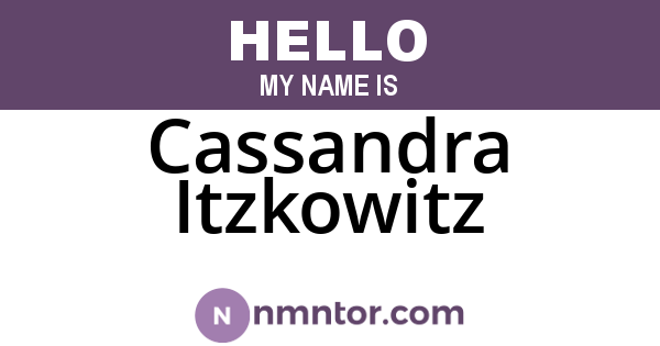 Cassandra Itzkowitz
