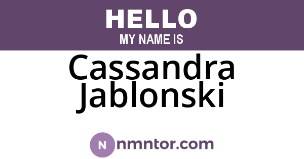 Cassandra Jablonski