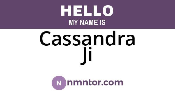 Cassandra Ji
