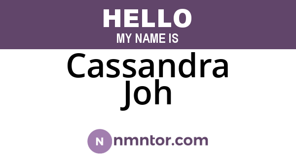 Cassandra Joh