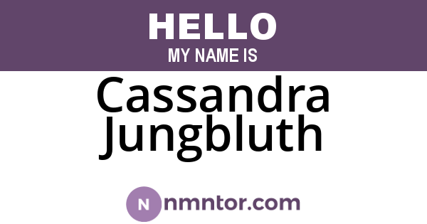 Cassandra Jungbluth