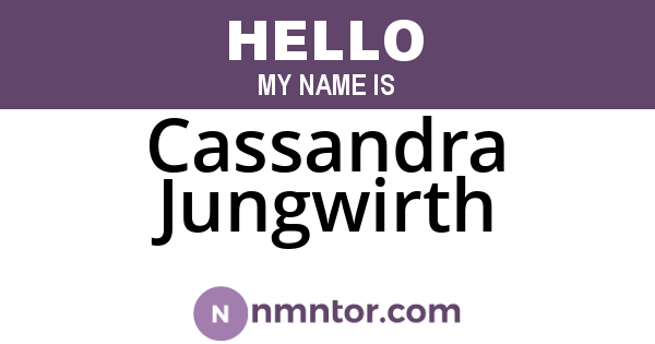 Cassandra Jungwirth