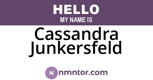 Cassandra Junkersfeld