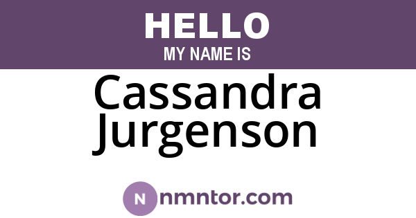 Cassandra Jurgenson
