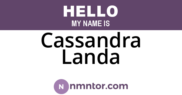 Cassandra Landa