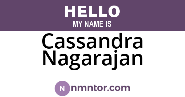 Cassandra Nagarajan