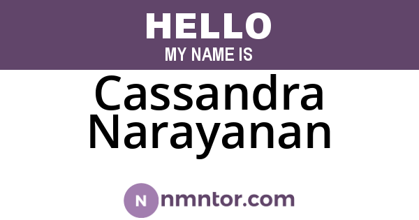 Cassandra Narayanan