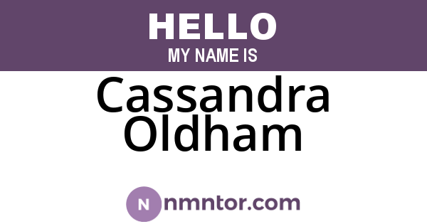 Cassandra Oldham