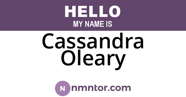 Cassandra Oleary