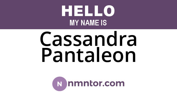 Cassandra Pantaleon