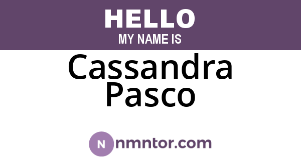 Cassandra Pasco