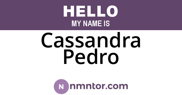 Cassandra Pedro