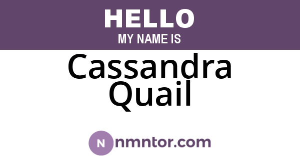 Cassandra Quail