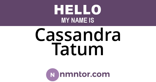 Cassandra Tatum