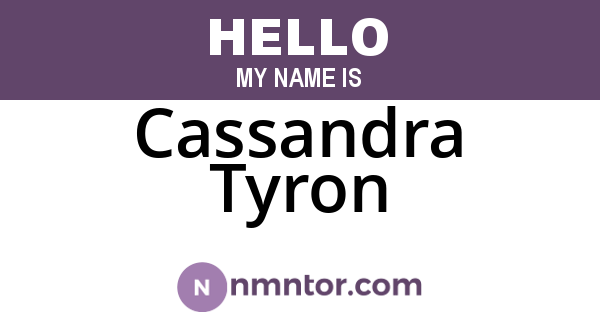 Cassandra Tyron