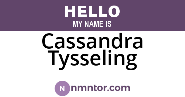 Cassandra Tysseling