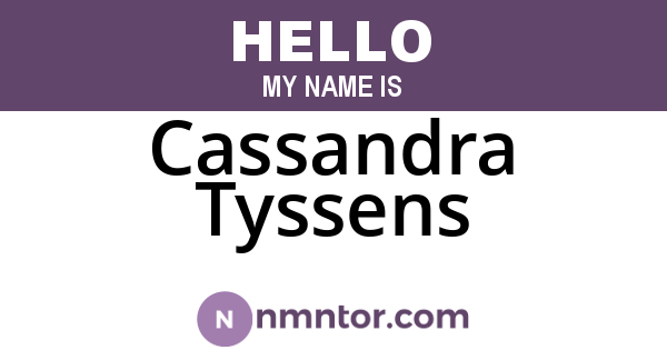 Cassandra Tyssens