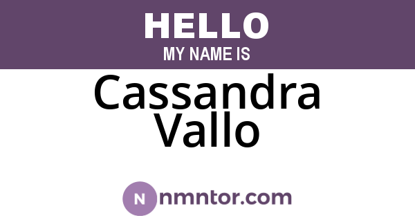 Cassandra Vallo
