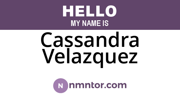 Cassandra Velazquez