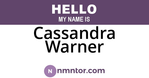 Cassandra Warner