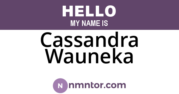 Cassandra Wauneka
