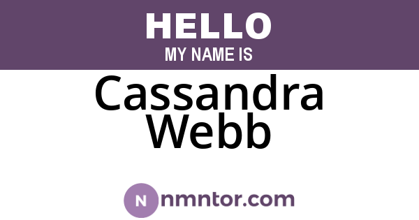 Cassandra Webb