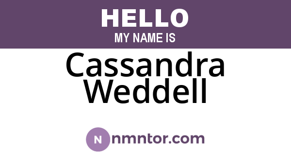 Cassandra Weddell