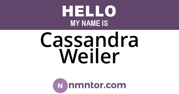 Cassandra Weiler