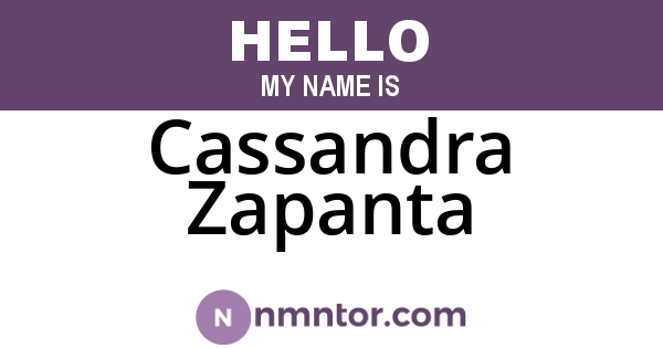 Cassandra Zapanta