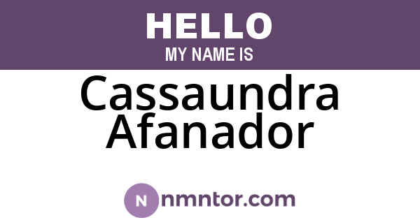 Cassaundra Afanador