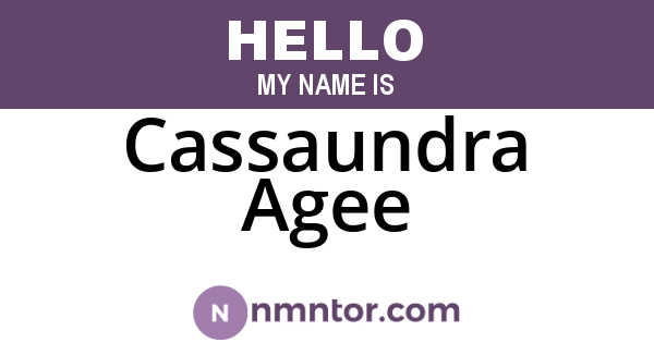 Cassaundra Agee
