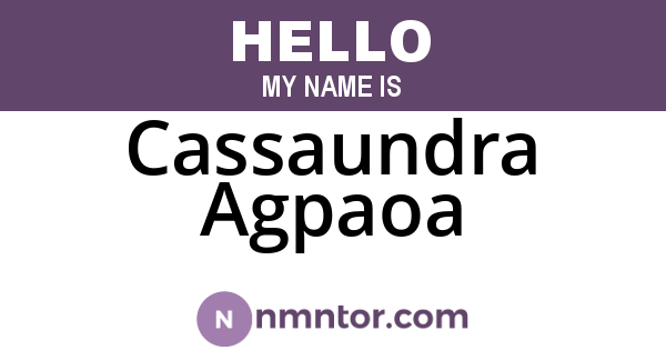 Cassaundra Agpaoa