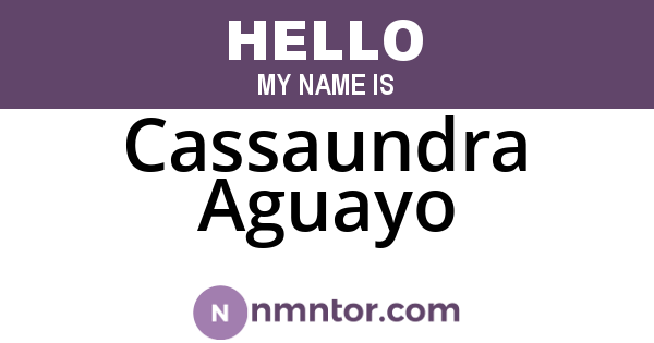 Cassaundra Aguayo