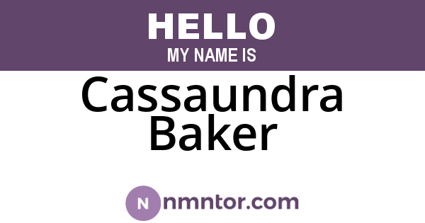 Cassaundra Baker